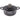 La Cuisine Round Cast Iron Casserole 26cm Black