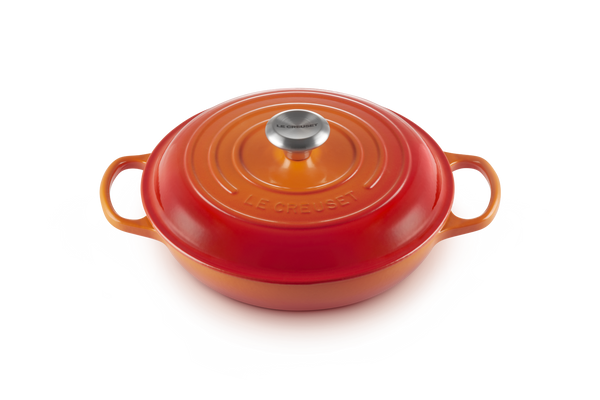Le Creuset Cast Iron Shallow Casserole with Signature Knob - 26cm - 1