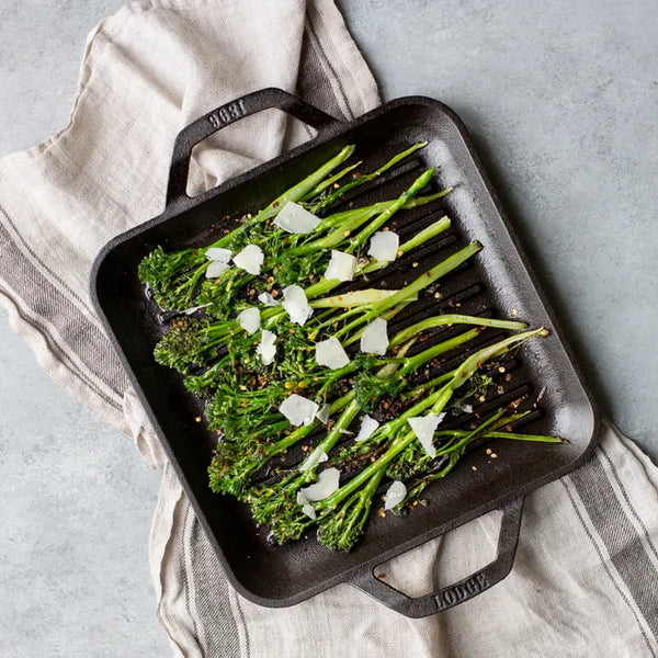 Lodge Chef Collection Square Cast Iron Induction Grill Pan - 28cm - 2