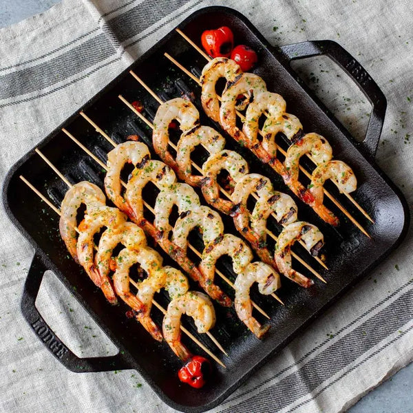 Lodge Chef Collection Square Cast Iron Induction Grill Pan - 28cm - 1