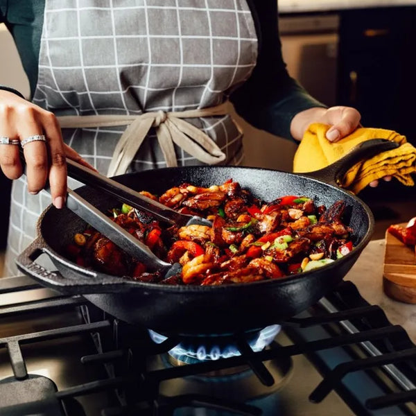 Lodge Chef Collection Cast Iron Induction Wok - 30cm - 1