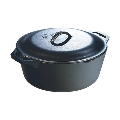 Lodge Cast Iron Dutch Oven with Loop Handle and Cast Iron Lid – 30cm/6.6L
