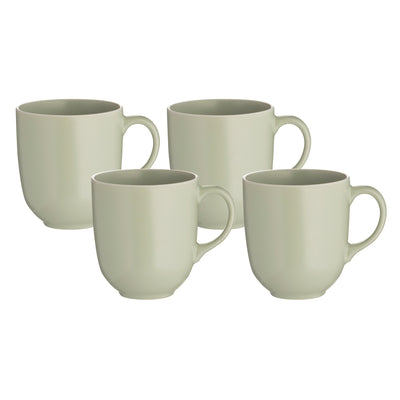 Mason Cash Classic Collection 4-Piece Green Mugs Set 400ml Stoneware