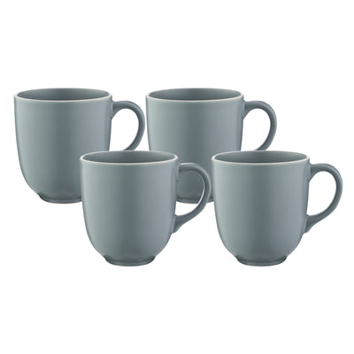 Mason Cash Classic Collection Set Of 4 Grey Mugs Stoneware - 400ml