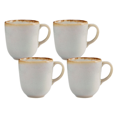 Mason Cash Reactive Glaze Set Of 4 Cream Mugs - 400ml