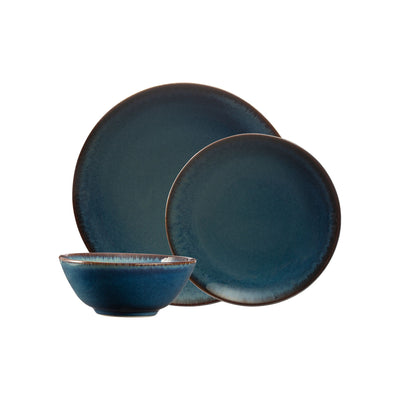 Mason Cash Reactive Glaze Stoneware Dinner Set Glaze Blue 12pc