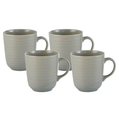 Mason Cash William Mason Set Of 4 Grey Mugs Stoneware - 400ml