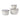 Mepal Cirqula Food Storage Round Small Set 3-Piece Nordic White (500ml + 1000ml + 2000ml)