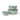 Mepal Cirqula Round Food Storage Container Small Set 3 Piece Nordic Sage (350ml + 750ml + 1250ml)