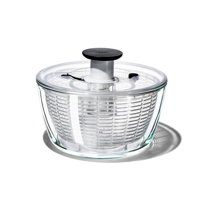 OXO Goodgrips Glass Salad Spinner - Removable Spinner Basket