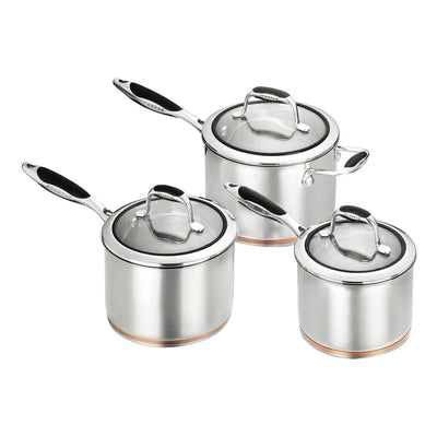 Scanpan Coppernox Stainless Steel Saucepan Set  -  3 Piece (16cm 18cm 20cm)