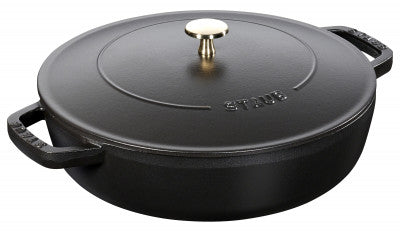 Staub Cast Iron Saute pan Chistera Black - 26cm