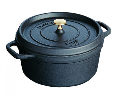 Staub Cast Iron Round Induction Cocotte Black – 26cm