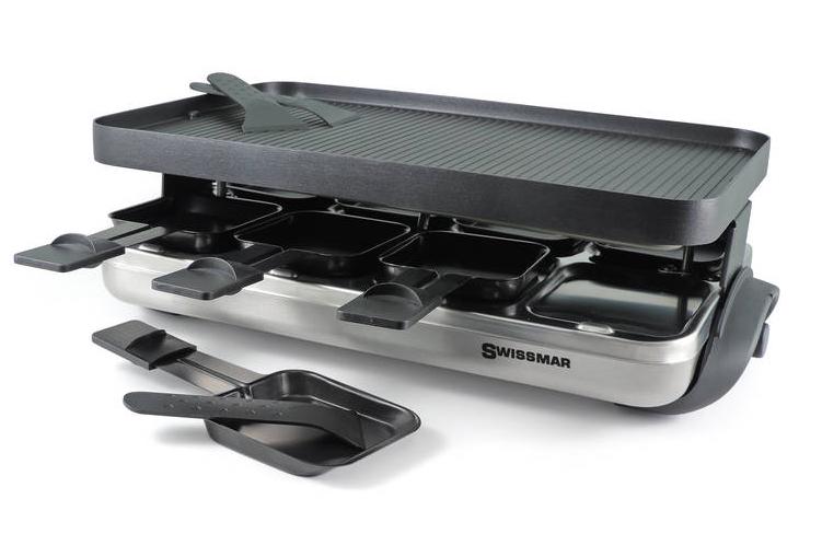 Swissmar Valais Raclette Party Grill - 8 Person Stainless Steel Base ...