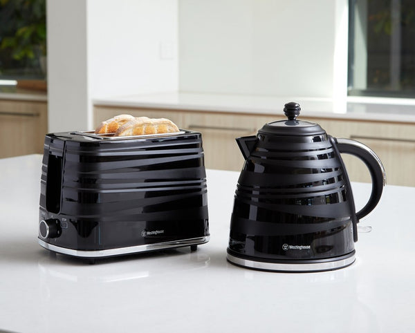 Westinghouse Kettle And Toaster Twin Pack Black - 1.7L - 1