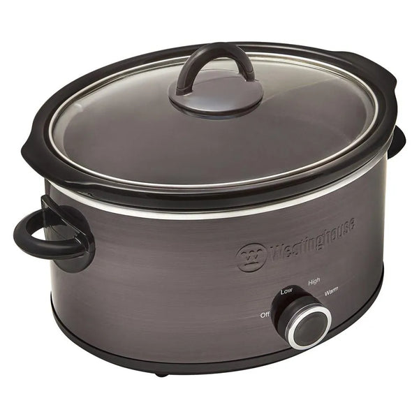 Westinghouse Slow Cooker Stainless Steel Black - 6.5L - 1