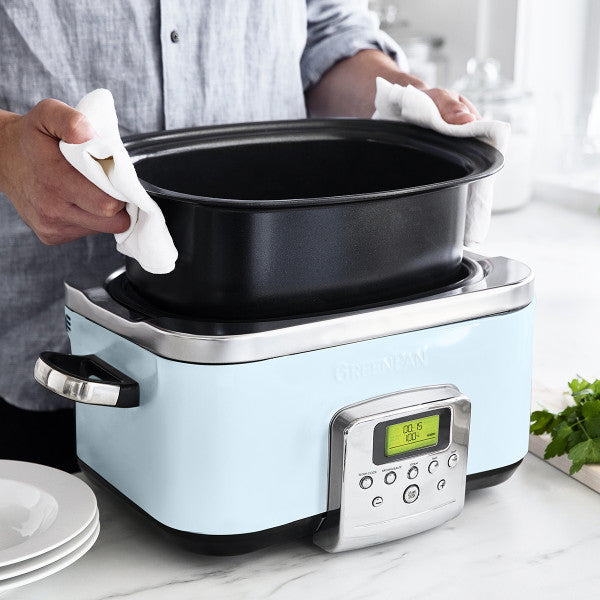 GreenPan Slow Cooker 6L  - Blue Haze Nonstick - 2