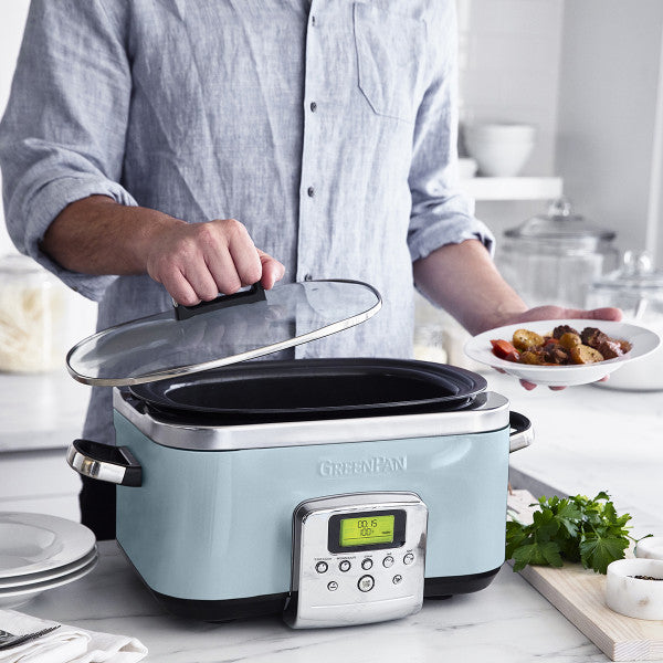 GreenPan Slow Cooker 6L  - Blue Haze Nonstick - 3