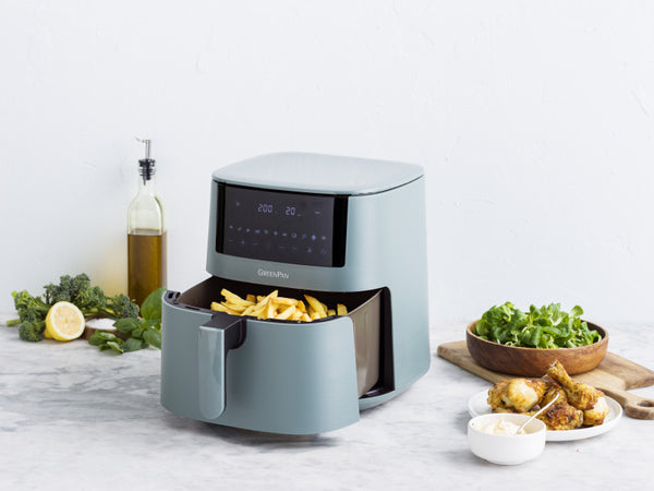 GreenPan Bistro XXL Coloured Air fryer Smokey Sky Blue 7.2L - PFAS Free - 1