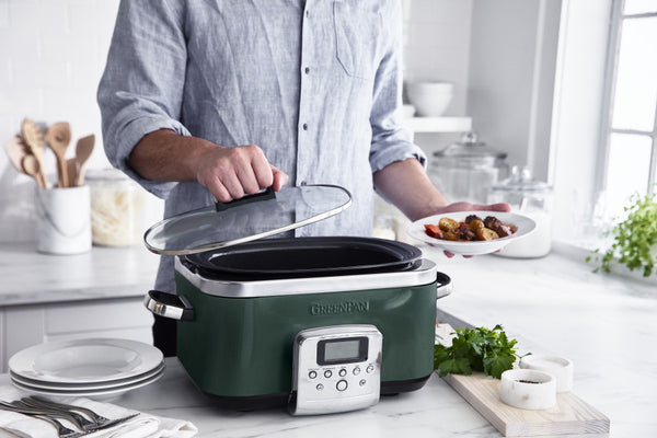 GreenPan Slow Cooker 6L PFAS Free - Pine Green - 1