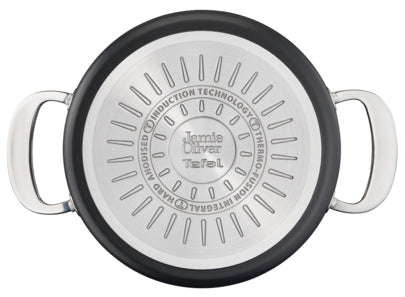 Jamie Oliver Tefal Cook’s Classics Non-stick Hard Anodised Stewpot - 24cm/5.3L + Lid - 2