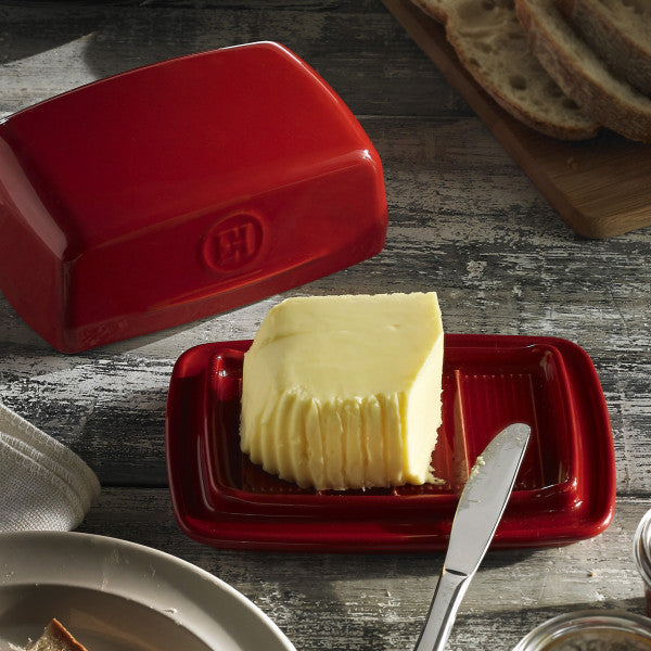 Emile Henry Butter Dish - Burgundy - 2
