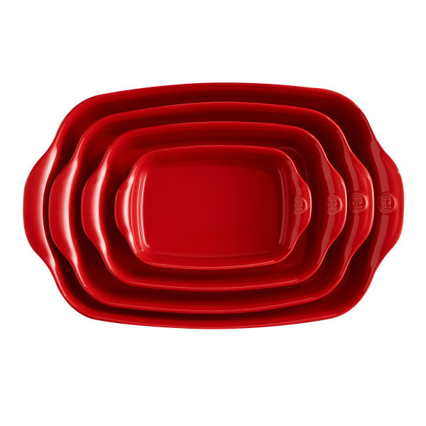 Emile Henry Small Rectangular Oven Dish - Burgundy - 3