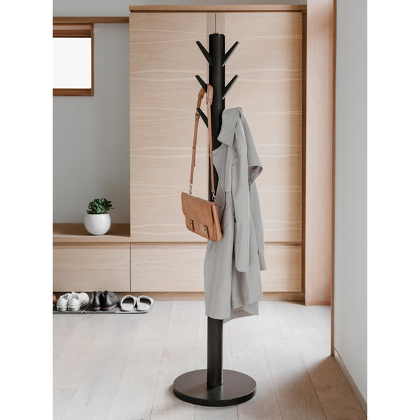 Umbra Flapper Coat Rack - Black/Walnut - 1