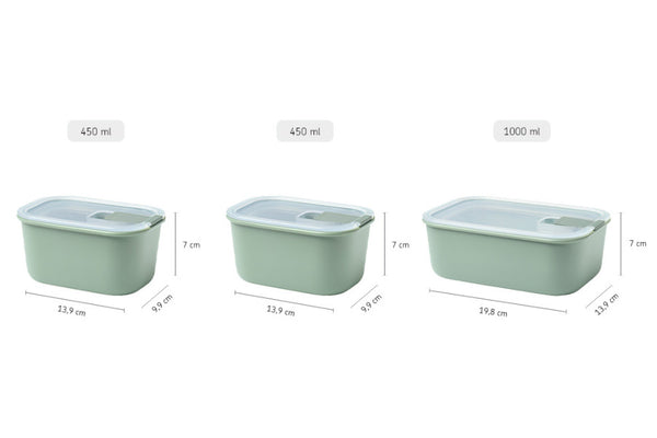 Mepal Easyclip Food Storage Container 3 Piece Set Nordic Sage - 3