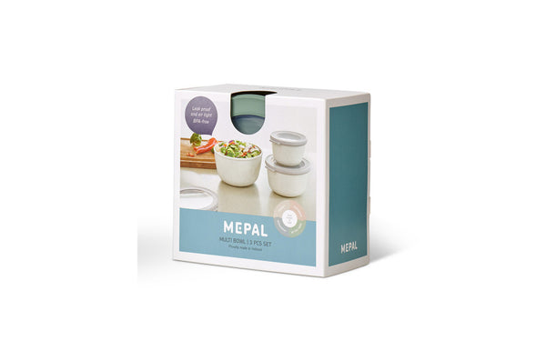 Mepal Cirqula Food Storage Round Small Set 3-Piece Nordic Sage - 1