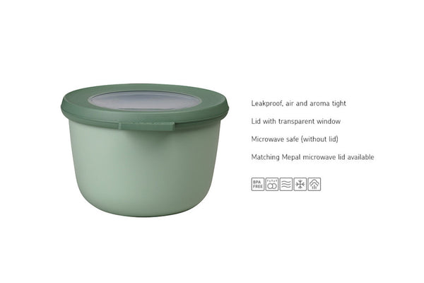 Mepal Cirqula Food Storage Round Small Set 3-Piece Nordic Sage - 3