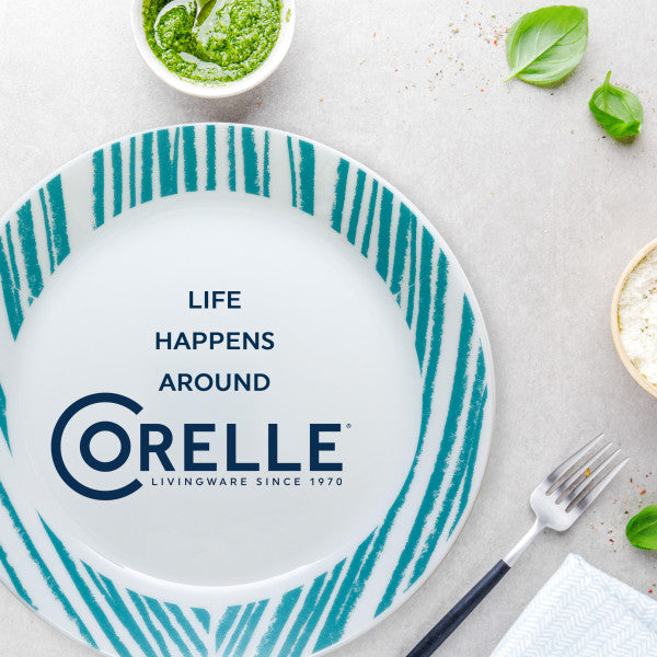 Corelle Everyday Geometrica Natural Glass Dinner Set - 12Pc - 1