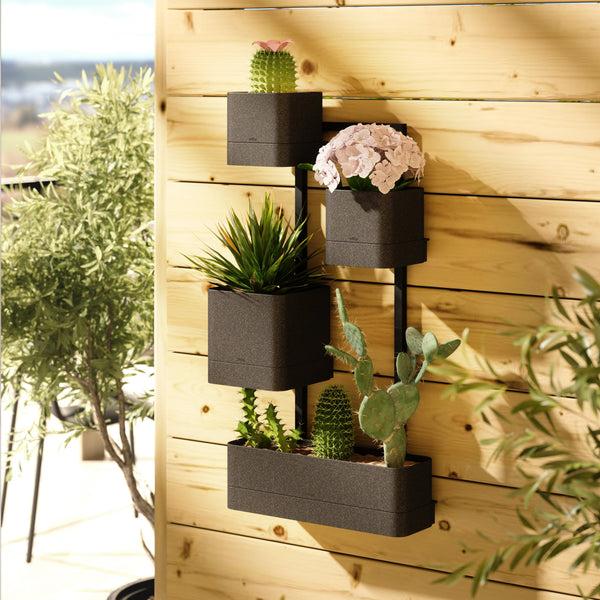 Umbra Cubiko Wall Planter - Black - 1